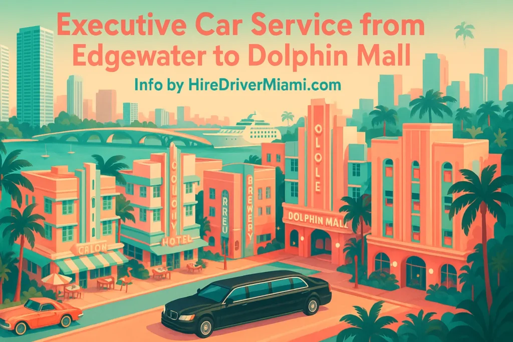 Executive Car Service from Edgewater to Dolphin Mall
