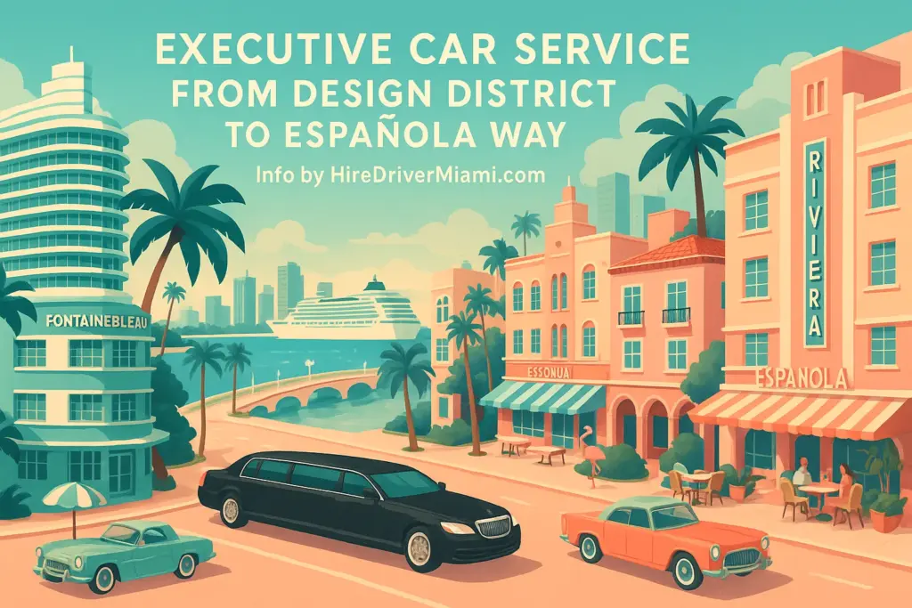 Executive Car Service from Design District to Española Way