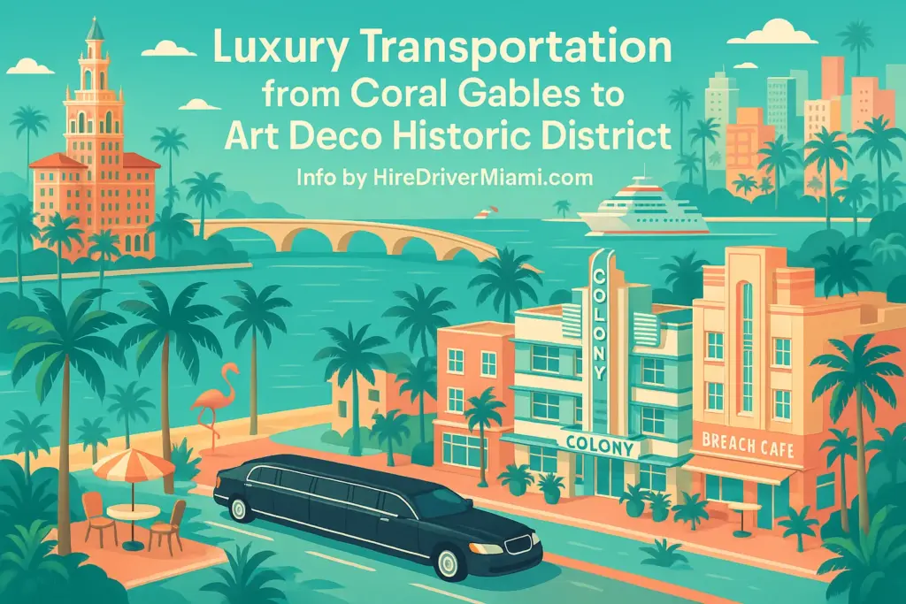 Luxury Transportation from Coral Gables to Art Deco Historic District