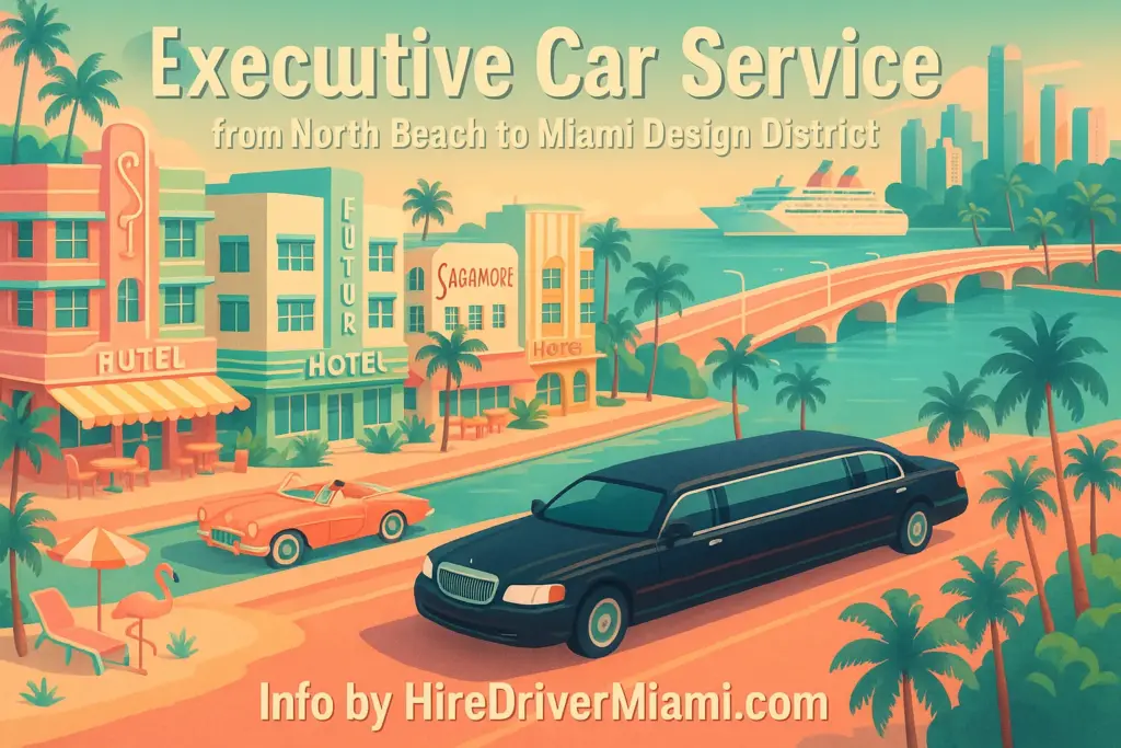 Executive Car Service from North Beach to Miami Design District