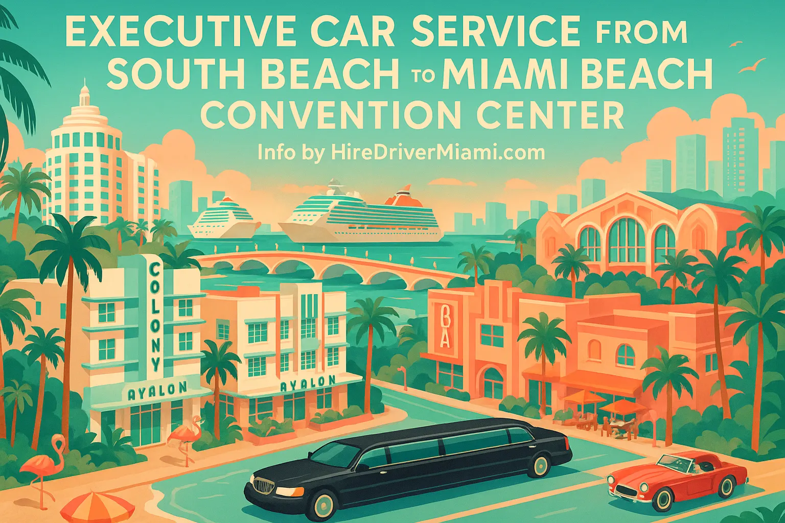 Executive Car Service from South Beach to Miami Beach Convention Center