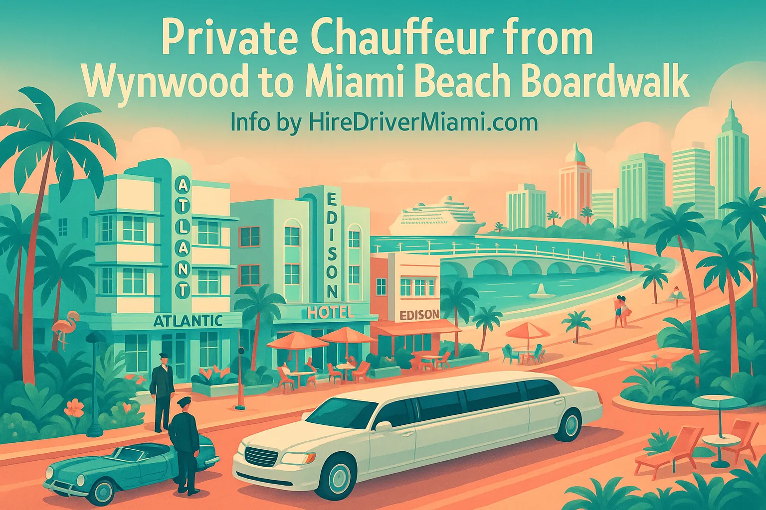 Private Chauffeur from Wynwood to Miami Beach Boardwalk