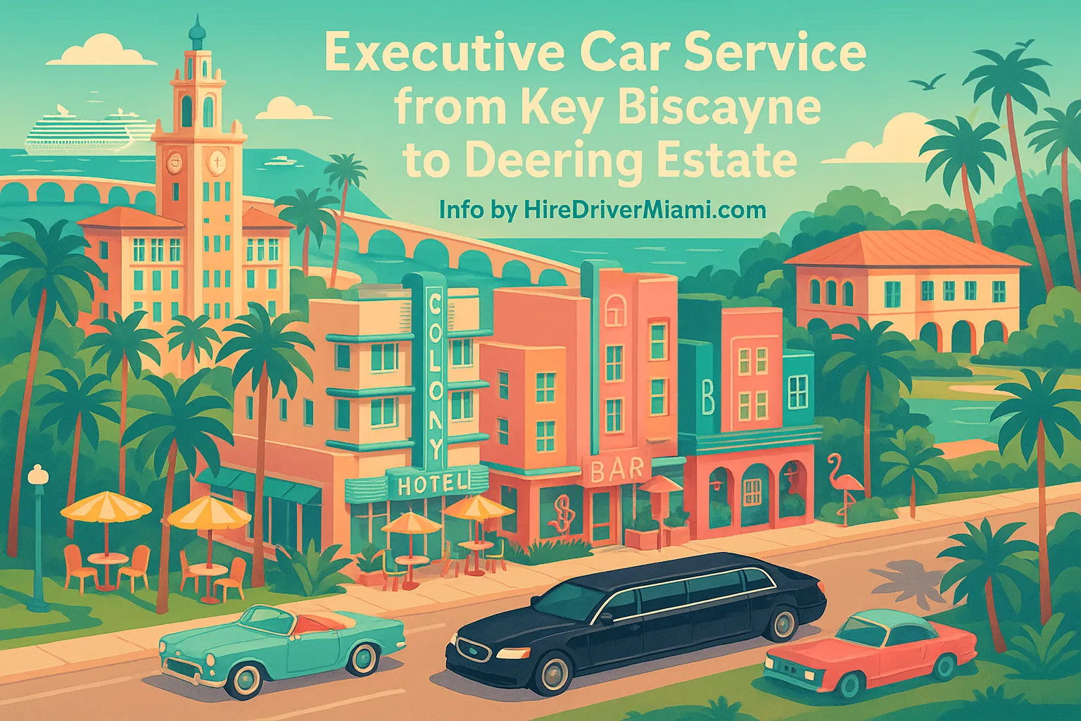 Executive Car Service from Key Biscayne to Deering Estate