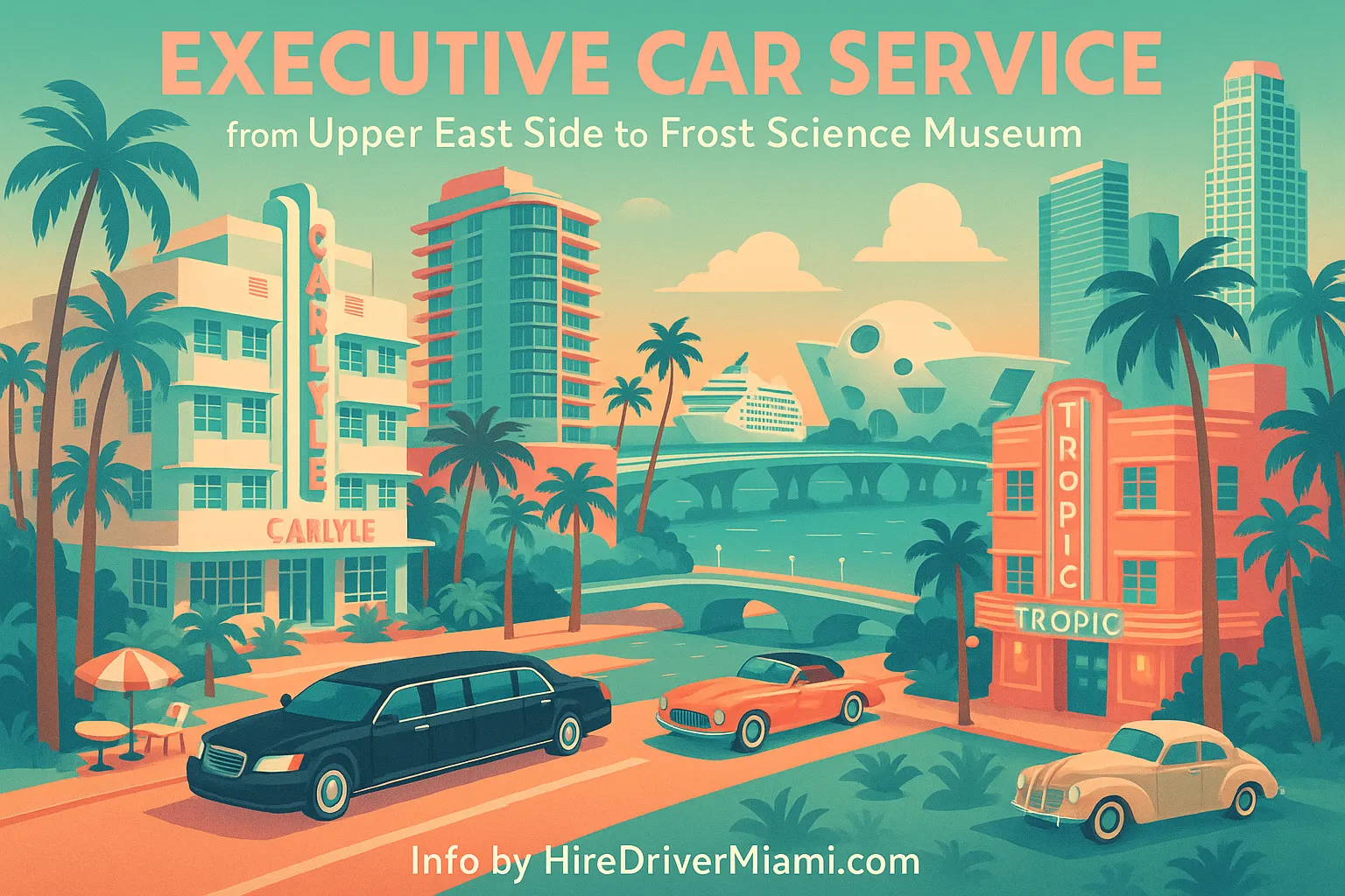 Executive Car Service from Upper East Side to Frost Science Museum