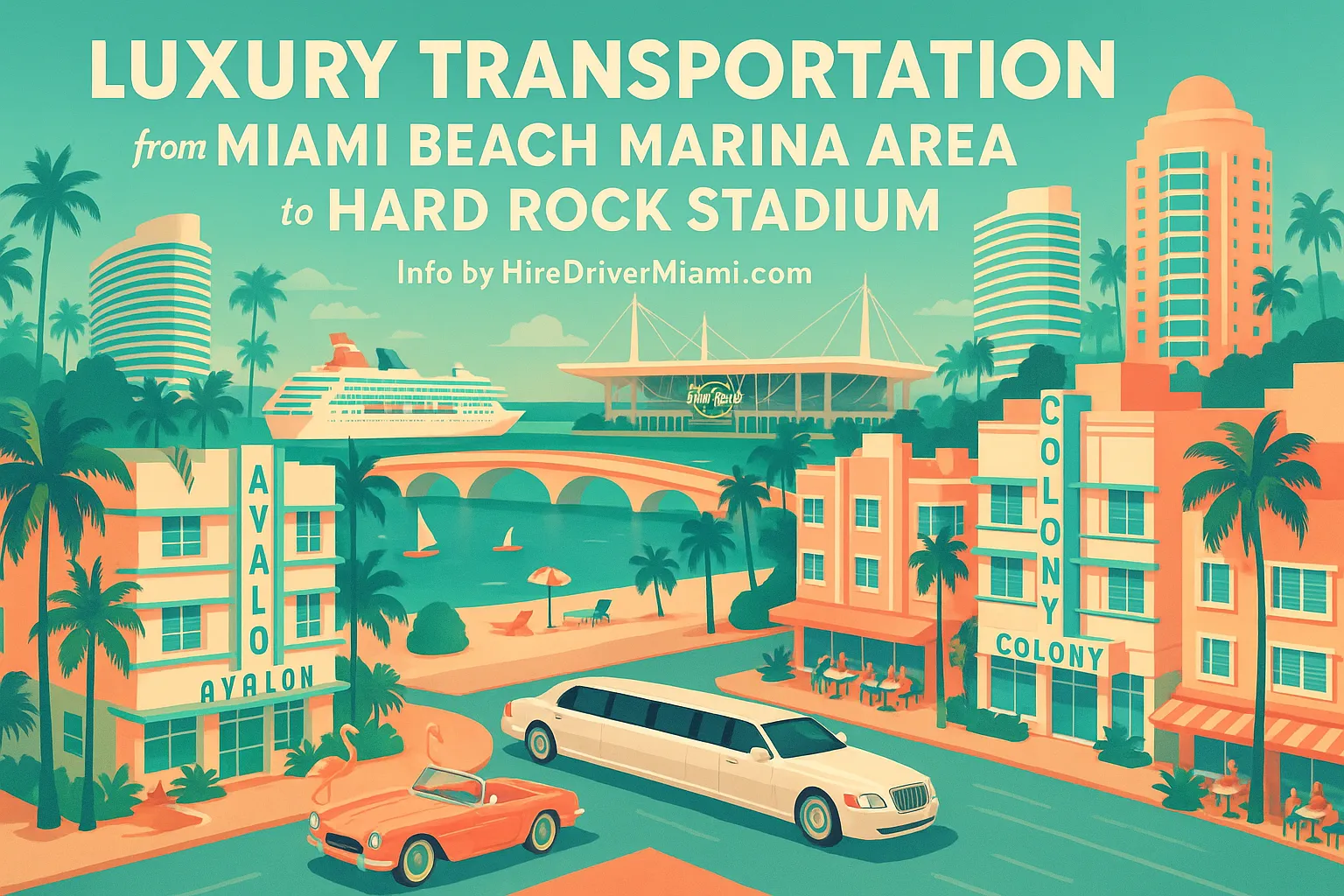 Luxury Transportation from Miami Beach Marina Area to Hard Rock Stadium