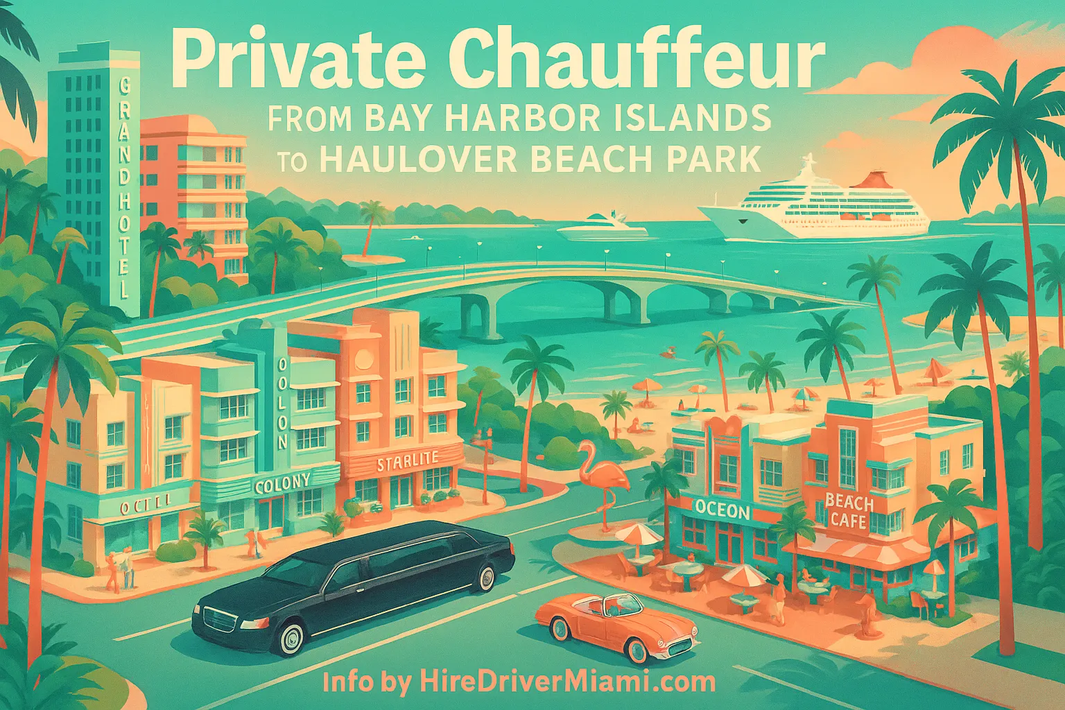 Private Chauffeur from Bay Harbor Islands to Haulover Beach Park