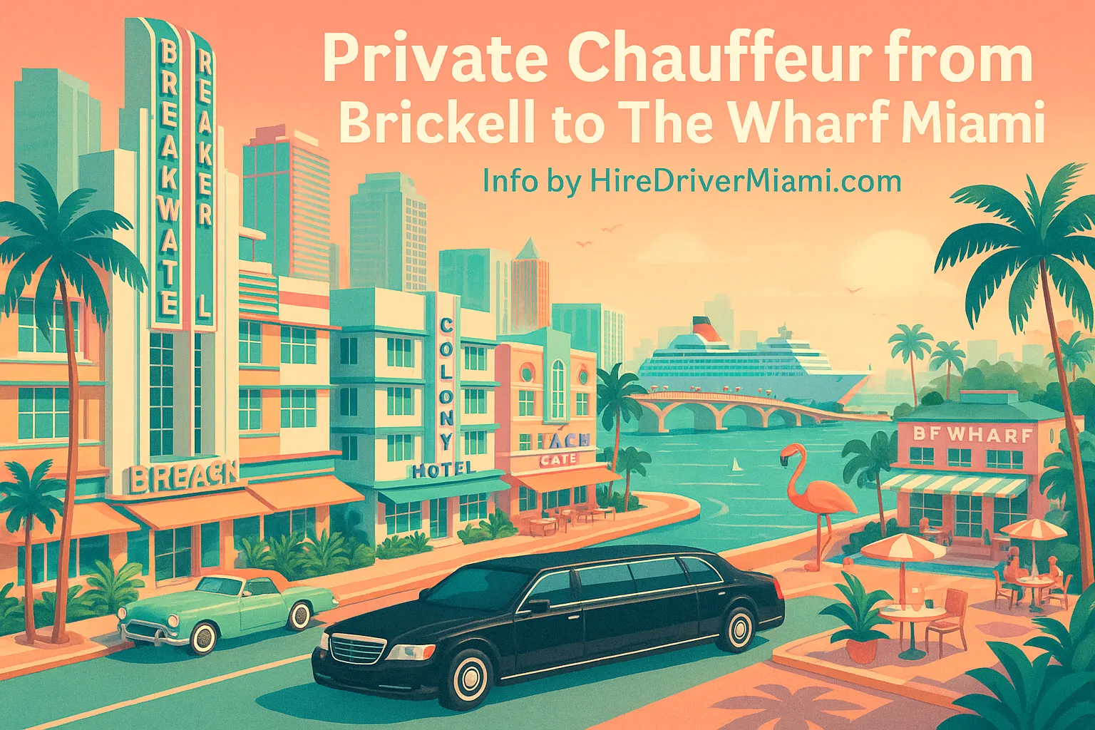 Private Chauffeur from Brickell to The Wharf Miami