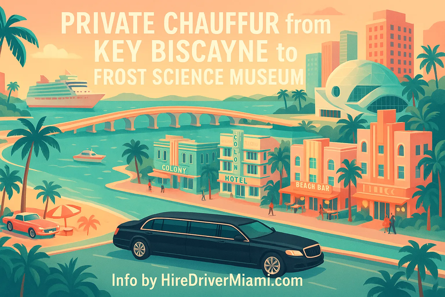Private Chauffeur from Key Biscayne to Frost Science Museum