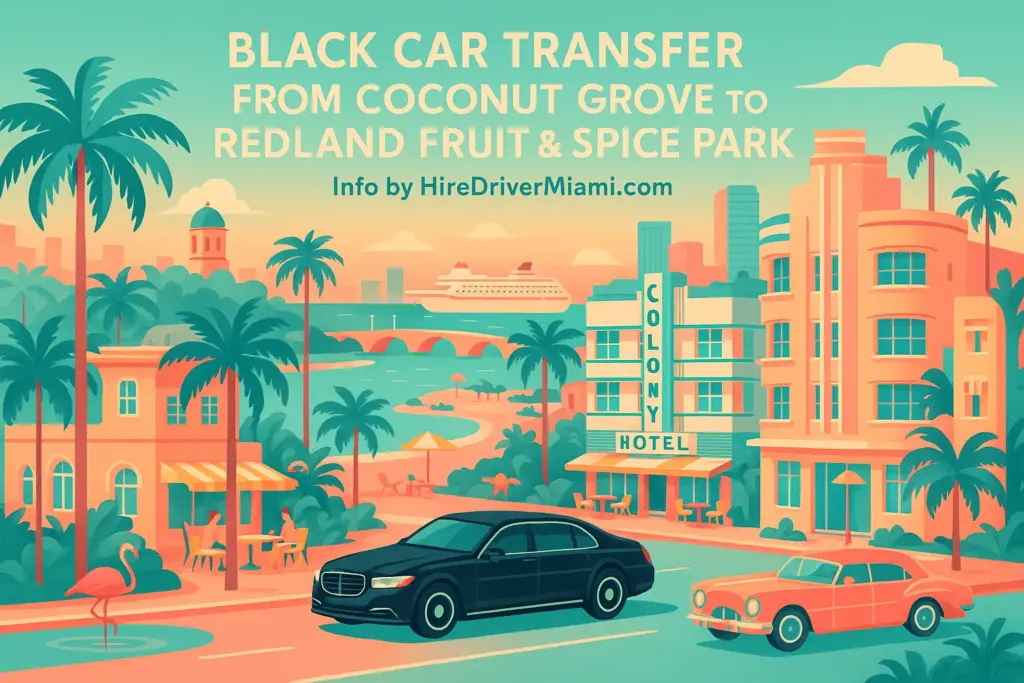 Black Car Transfer from Coconut Grove to Redland Fruit & Spice Park