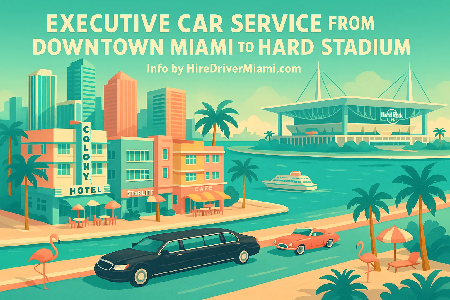 Executive Car Service from Downtown Miami to Hard Rock Stadium