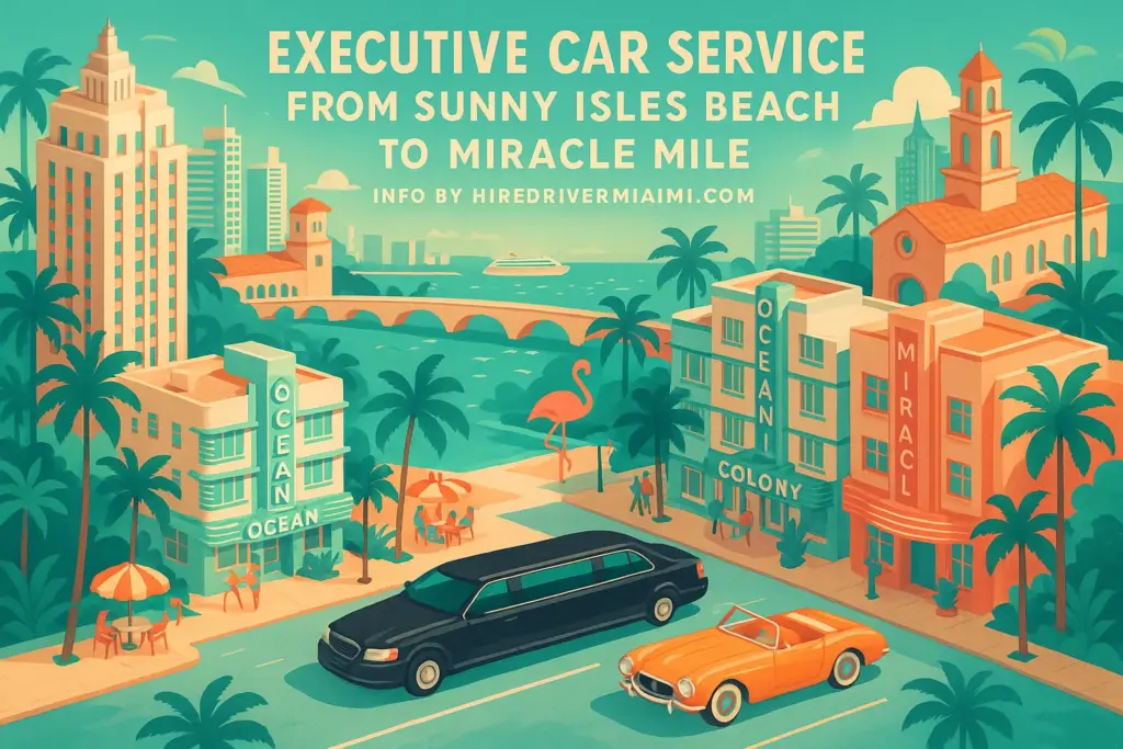 Executive Car Service from Sunny Isles Beach to Miracle Mile