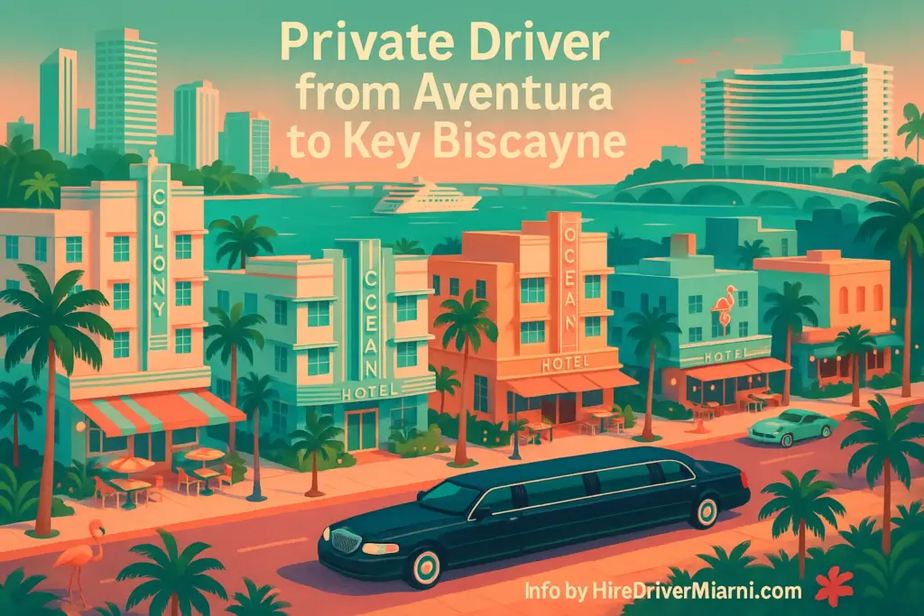 Private Driver from Aventura to Key Biscayne