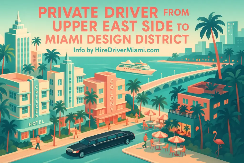 Private Driver from Upper East Side to Miami Design District