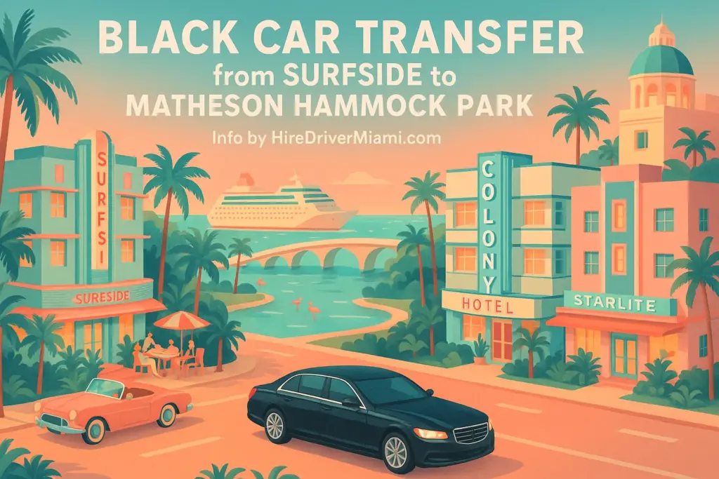 Black Car Transfer from Surfside to Matheson Hammock Park
