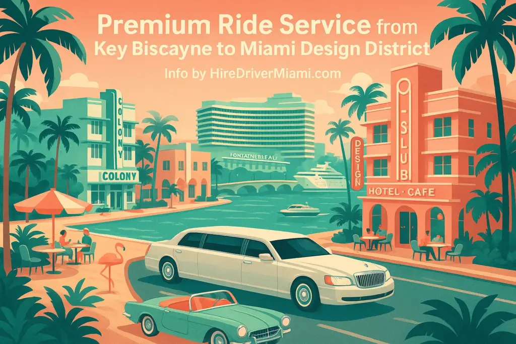 Premium Ride Service from Key Biscayne to Miami Design District