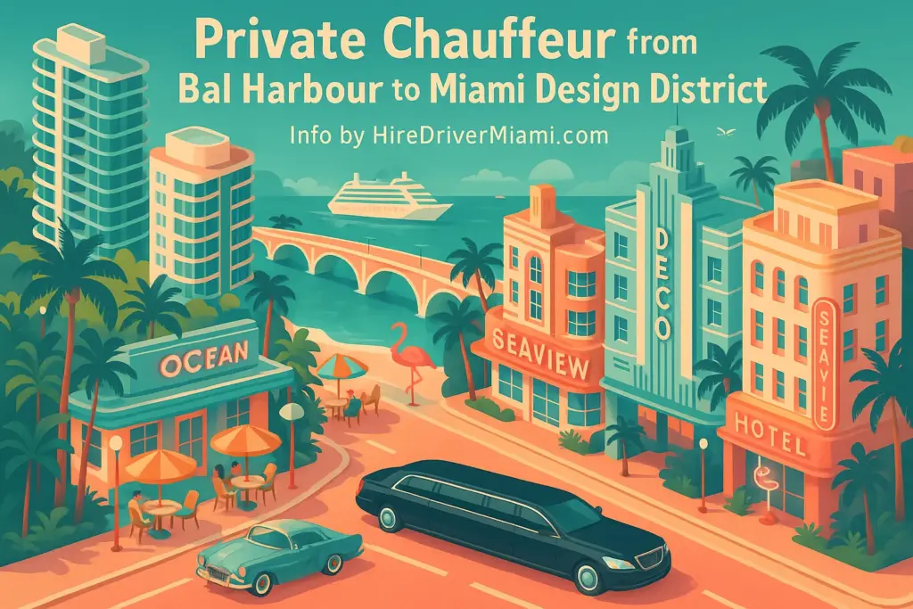 Private Chauffeur from Bal Harbour to Miami Design District
