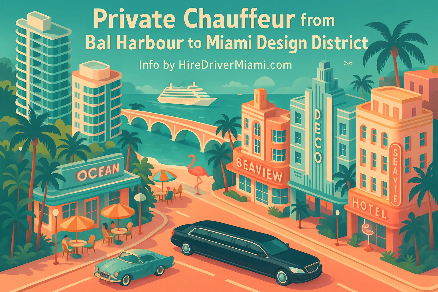 Private Chauffeur from Bal Harbour to Miami Design District