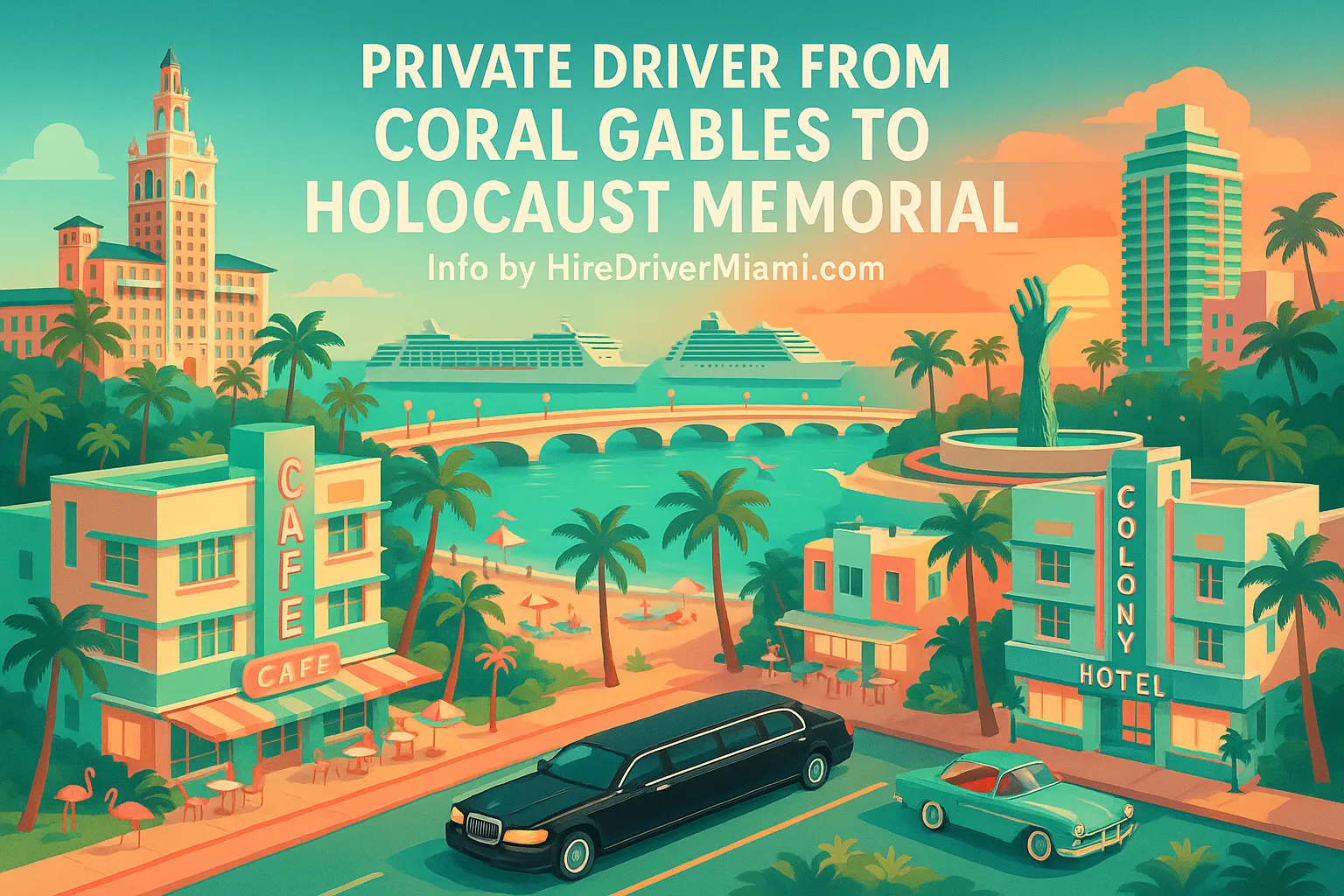 Private Driver from Coral Gables to Holocaust Memorial