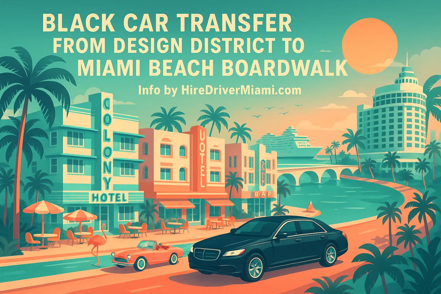 Black Car Transfer from Design District to Miami Beach Boardwalk
