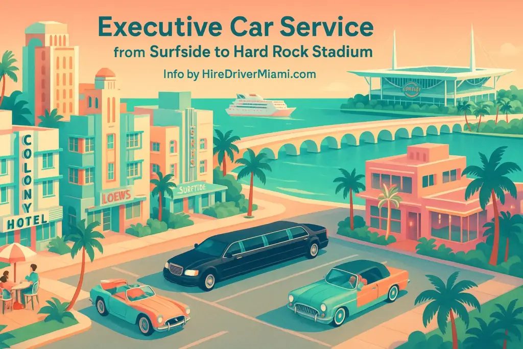 Executive Car Service from Surfside to Hard Rock Stadium