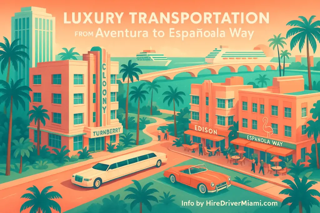 Luxury Transportation from Aventura to Española Way