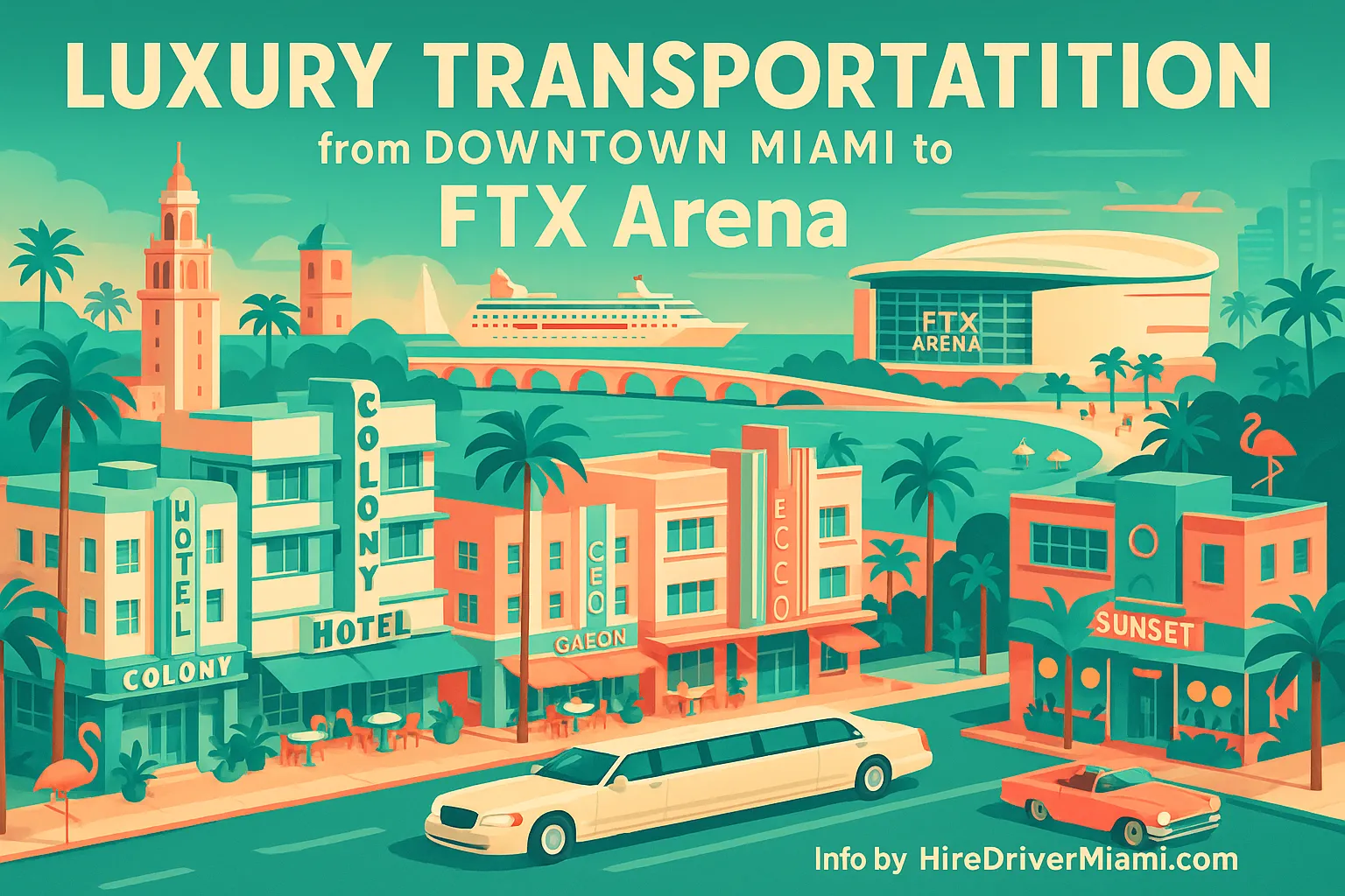 Luxury Transportation from Downtown Miami to FTX Arena