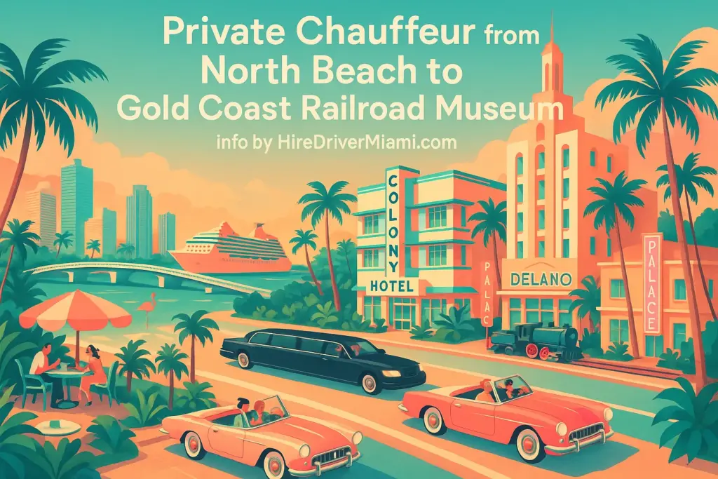 Private Chauffeur from North Beach to Gold Coast Railroad Museum