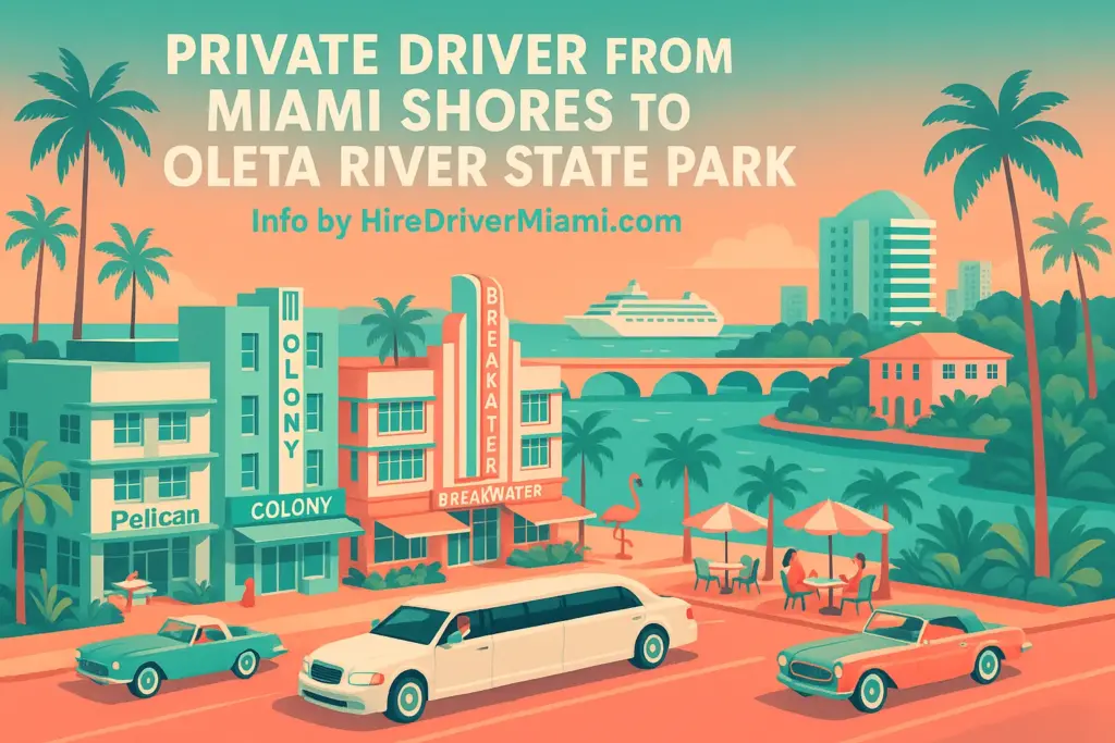 Private Driver from Miami Shores to Oleta River State Park