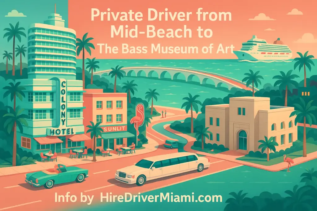 Private Driver from Mid-Beach to The Bass Museum of Art